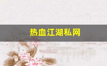 热血江湖私服发布站：热血江湖私网(热血江湖私发网6000) (3)