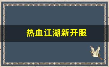 热血江湖新开服(热血江湖2021新服) (2)