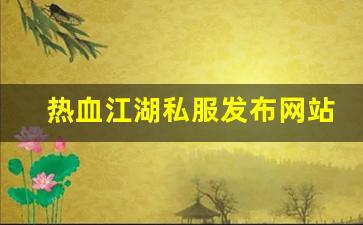 热血江湖私服发布网站 (8)