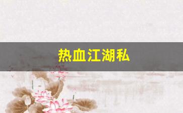 热血江湖私(热血江湖私sf平台)