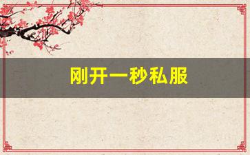 刚开一秒私服(新开一秒传奇sf网站)