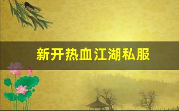 热血江湖贴吧：新开热血江湖私服 (4)